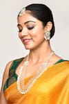 Nayaab by Aleezeh_Gold Plated Kundan Pearl Embellished Layered Necklace Set_Online_at_Aza_Fashions