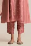 Cupid Cotton_Pink Cotton, Silk Sequins, Piping, Cut Work Zoya Embroidered Anarkali And Pant Set _Online_at_Aza_Fashions