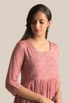 Shop_Cupid Cotton_Pink Silk, Chiffon Piping, Embroidery Square Asma Yoke Anarkali And Sharara Set _Online_at_Aza_Fashions