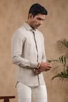 Buy_Raw & Rustic by Niti Bothra_Beige 60 Lea Moroccan Full Sleeve Half Yoke Shirt 