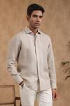 Buy_Raw & Rustic by Niti Bothra_Beige 60 Lea Moroccan Full Sleeve Yoke Shirt 