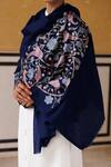 Buy Geroo Jaipur Blue Wool Floral Embroidered Shawl Online at Aza Fashions Buy_Geroo Jaipur_Blue Wool Floral Embroidered Shawl _Online_at_Aza_Fashions