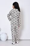 Shop_Samyukta Singhania_Beige Cotton Print Elephant Mammoth Night Suit _at_Aza_Fashions