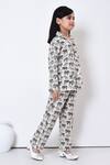 Samyukta Singhania_Beige Cotton Print Elephant Mammoth Night Suit _at_Aza_Fashions