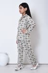 Buy_Samyukta Singhania_Beige Cotton Print Elephant Mammoth Night Suit 
