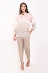 Buy_Linen Bloom_Beige 100% Linen Print Butterfly Collar Shirt _at_Aza_Fashions