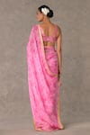 Shop_Masaba_Pink Saree- Organza Digital Print Bloomerang With Unstitched Blouse Piece _at_Aza_Fashions