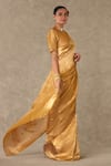 Shop_Masaba_Gold Tissue Sunehri Saree With Unstitched Blouse Piece _Online_at_Aza_Fashions