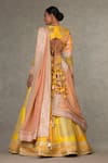 Shop_Masaba_Yellow Lehenga And Blouse Raw Silk Sorbet Paan Patti Embroidered Bridal Set _at_Aza_Fashions