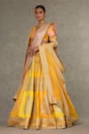 Masaba_Yellow Lehenga And Blouse Raw Silk Embellished Sorbet Paan Patti Bridal Set _at_Aza_Fashions