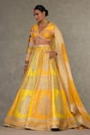 Buy_Masaba_Yellow Lehenga And Blouse Raw Silk Embellished Sorbet Paan Patti Bridal Set 