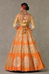 Shop_Masaba_Orange Lehenga And Blouse Raw Silk Embellished Paan Patti Embroidered Bridal Set _at_Aza_Fashions