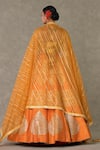 Buy_Masaba_Orange Lehenga And Blouse Raw Silk Embellished Paan Patti Embroidered Bridal Set 