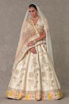 Buy_Masaba_Ivory Lehenga And Blouse Raw Silk Embellished Anar Phool Embroidered Bridal Set _Online_at_Aza_Fashions