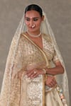 Buy_Masaba_Ivory Lehenga And Blouse Raw Silk Embellished Anar Phool Embroidered Bridal Set 