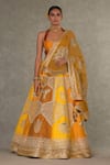 Buy_Masaba_Yellow Lehenga And Bustier Raw Silk Embellished Dori Neel Kamal Embroidered Set _at_Aza_Fashions