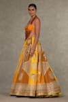 Buy_Masaba_Yellow Lehenga And Bustier Raw Silk Embellished Dori Neel Kamal Embroidered Set _Online_at_Aza_Fashions