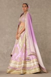 Masaba_Purple Lehenga And Blouse Raw Anar Phool Patchwork Embroidered Set _at_Aza_Fashions