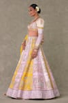 Masaba_Pink Lehenga And Blouse Raw Silk Embellished Dori Kasata Embroidered Set _at_Aza_Fashions