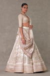 Buy_Masaba_Ivory Lehenga And Blouse Raw Silk Bagh E Bahar Embroidered Bridal Set _Online_at_Aza_Fashions