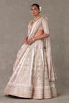 Shop_Masaba_Ivory Lehenga And Blouse Raw Silk Bagh E Bahar Embroidered Bridal Set _Online_at_Aza_Fashions