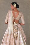 Masaba_Ivory Lehenga And Blouse Raw Silk Bagh E Bahar Embroidered Bridal Set _at_Aza_Fashions