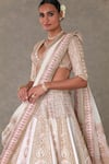 Buy_Masaba_Ivory Lehenga And Blouse Raw Silk Bagh E Bahar Embroidered Bridal Set 