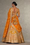 Shop_Masaba_Orange Lehenga And Blouse Raw Silk Printed Chand Phool Bagh Digital Bridal Set _at_Aza_Fashions