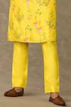 Buy_Masaba_Yellow Raw Silk Embroidered Juhi Printed Kurta And Pant Set _Online_at_Aza_Fashions