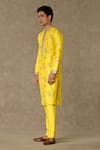 Buy_Masaba_Yellow Raw Silk Embroidered Juhi Printed Kurta And Pant Set 