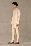 Shop_Masaba_Beige Raw Silk Printed Gulaab Kurta With Pant _Online_at_Aza_Fashions