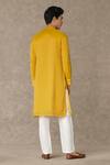 Shop_Masaba_Yellow Tissue Palm Tree Shajarah Sequin Kurta With Pant _at_Aza_Fashions