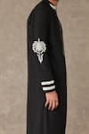 Buy_Masaba_Black Raw Silk Palm Tree In Dori Shajarah Sequin Kurta 