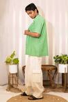 Buy_Kalakaari By Sagarika_Off White Cotton Siena Shirt And Cargo Pant Set_Online_at_Aza_Fashions