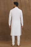 Shop_Arihant Rai Sinha_Off White Soft Self Print Art Silk Stripe Kurta _at_Aza_Fashions