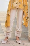 Buy_Palak & Mehak_Yellow Pure Crepe Printed Floral Bloom Round Soni Top And Pant Set _Online_at_Aza_Fashions