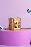 Buy_Papa Don't Preach Accessories_Gold Embellished Bejewelled Camera Bag _at_Aza_Fashions