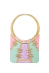 Shop_Papa Don't Preach Accessories_Multi Color Hand Embroidered Block Mini Bag _Online_at_Aza_Fashions