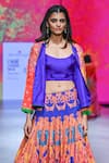 Swati Vijaivargie_Multi Color Silk Printed Paisley Scoop Gulal Kali Lehenga Set  _Online_at_Aza_Fashions