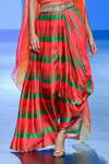 Buy_Swati Vijaivargie_Red Cape Double Layer Silk Organza Embroidered Gulal Dhoti Set _Online_at_Aza_Fashions