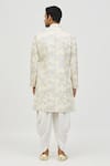 Shop_Arihant Rai Sinha_Yellow Rayon, Polyester Embroidery, Sequins Flower Print And Kurta Set _at_Aza_Fashions