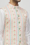 Arihant Rai Sinha_Cream Bundi Rayon Embroidered Floral Pattern And Kurta Set_at_Aza_Fashions