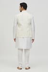 Shop_Arihant Rai Sinha_Cream Bundi Rayon Embroidered Floral With White Kurta Set _at_Aza_Fashions