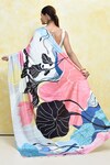 Shop_Nazaakat by Samara Singh_Multi Color Crepe Printed Abstract Round Floral Saree With Blouse_at_Aza_Fashions