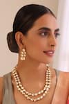 Buy_Swabhimann_Gold Plated Diamonds, Stones Kundan Embellished Layered Necklace Set _at_Aza_Fashions