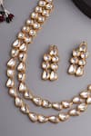 Swabhimann_Gold Plated Diamonds, Stones Kundan Embellished Layered Necklace Set _Online_at_Aza_Fashions