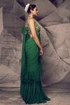 Buy_Archana Kochhar_Green Sharara And Drape Georgette Embroidered Mirror Anant Saree With Blouse _Online_at_Aza_Fashions