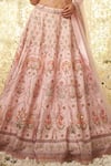 Buy Archana Kochhar Pink Silk, Net Embroidery, Mirrors, Zari Floral Print Blouse Lehenga Set Online at Aza Fashions Buy_Archana Kochhar_Pink Silk, Net Embroidery, Mirrors, Zari Floral Print Blouse Lehenga Set _Online_at_Aza_Fashions