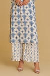 Buy_Sage Saga_Blue , , Bansuri Neel Floral Print Kurta Pant Set _Online_at_Aza_Fashions