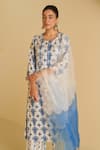 Buy_Sage Saga_Blue , , Bansuri Neel Floral Print Kurta Pant Set 
